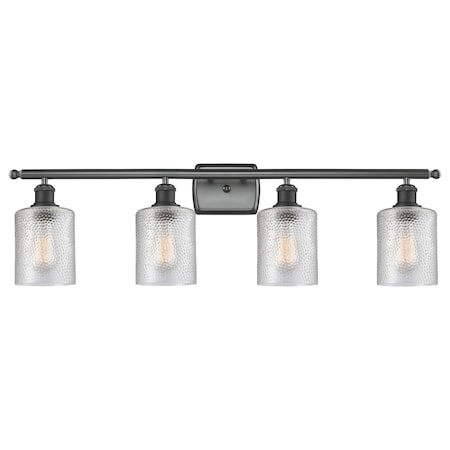 Innovations Lighting 4 Light Cobbleskill 36 Inch Bathroom Fixture, 688402 516-4W-BK-G112